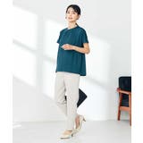 【接触冷感/速乾/UVカット】ギャザーネックフレンチスリーブカットソー | a.v.v【WOMEN】 | 詳細画像21 