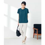 【接触冷感/速乾/UVカット】ギャザーネックフレンチスリーブカットソー | a.v.v【WOMEN】 | 詳細画像22 