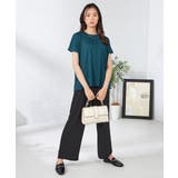 【接触冷感/速乾/UVカット】ギャザーネックフレンチスリーブカットソー | a.v.v【WOMEN】 | 詳細画像25 