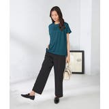 【接触冷感/速乾/UVカット】ギャザーネックフレンチスリーブカットソー | a.v.v【WOMEN】 | 詳細画像26 