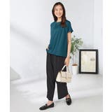 【接触冷感/速乾/UVカット】ギャザーネックフレンチスリーブカットソー | a.v.v【WOMEN】 | 詳細画像27 