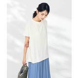 【接触冷感/速乾/UVカット】ギャザーネックフレンチスリーブカットソー | a.v.v【WOMEN】 | 詳細画像37 