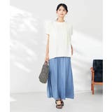 【接触冷感/速乾/UVカット】ギャザーネックフレンチスリーブカットソー | a.v.v【WOMEN】 | 詳細画像38 