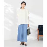 【接触冷感/速乾/UVカット】ギャザーネックフレンチスリーブカットソー | a.v.v【WOMEN】 | 詳細画像40 