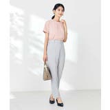 【接触冷感/速乾/UVカット】ギャザーネックフレンチスリーブカットソー | a.v.v【WOMEN】 | 詳細画像7 