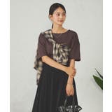 【接触冷感/UVカット】ボートネックロゴTシャツ | a.v.v【WOMEN】 | 詳細画像15 