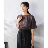 【接触冷感/UVカット】ボートネックロゴTシャツ | a.v.v【WOMEN】 | 詳細画像9 