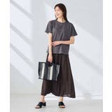 【接触冷感/UVカット/コットン100%】コンパクトロゴTシャツ | a.v.v【WOMEN】 | 詳細画像20