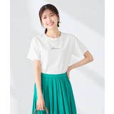 ホワイト | 【接触冷感/UVカット/コットン100%】コンパクトロゴTシャツ | a.v.v【WOMEN】
