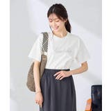 ホワイト | 【接触冷感/UVカット/コットン100%】ロゴゆるTシャツ | a.v.v【WOMEN】