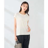 アイボリー | 楊柳プリントTシャツ | a.v.v【WOMEN】