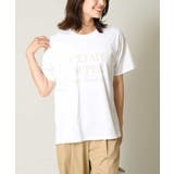 ホワイト | 【接触冷感】大人のゆるロゴTシャツ | a.v.v【WOMEN】