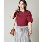 パープル | 【コットン100%】大人のハーフスリーブTシャツ | a.v.v【WOMEN】