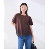 ブラウン | ウェーブレースヘムTシャツ | a.v.v【WOMEN】