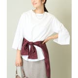 ホワイト | 【綿100％】スリットスリーブカットソー | a.v.v【WOMEN】