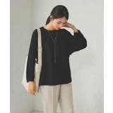 ブラック | ギャザーネックドルマントップス | a.v.v【WOMEN】