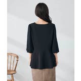 【WEB限定】シフォンスリーブペプラムトップス | a.v.v【WOMEN】 | 詳細画像17 