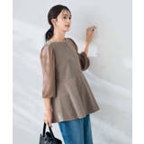 【WEB限定】シフォンスリーブペプラムトップス | a.v.v【WOMEN】 | 詳細画像3 