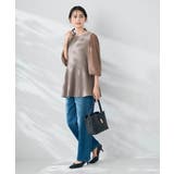 【WEB限定】シフォンスリーブペプラムトップス | a.v.v【WOMEN】 | 詳細画像7 