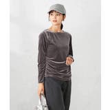 ギャザーベロアトップス | a.v.v【WOMEN】 | 詳細画像1 