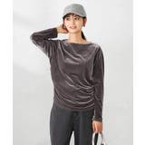 ギャザーベロアトップス | a.v.v【WOMEN】 | 詳細画像2 