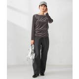 ギャザーベロアトップス | a.v.v【WOMEN】 | 詳細画像5 