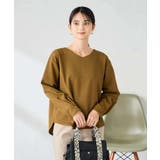 マスタード | リップルVネックプルオーバー | a.v.v【WOMEN】