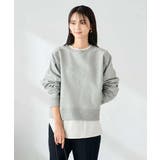 グレー | ラメ裏起毛タックスリーブスウェット | a.v.v【WOMEN】