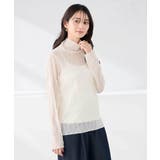 アイボリー | シアーウェーブハイネックカットソー | a.v.v【WOMEN】