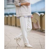 ホワイト | 【イージーケア/ストレッチ】あったか美ラクるイージーテーパードパンツ | a.v.v【WOMEN】