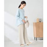 【イージーケア/洗える/ストレッチ】裏起毛美ラクるイージーワイドパンツ | a.v.v【WOMEN】 | 詳細画像25 