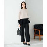 【イージーケア/洗える/ストレッチ】裏起毛美ラクるスッキリ見えストレートパンツ | a.v.v【WOMEN】 | 詳細画像18 