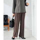 【イージーケア/洗える/ストレッチ】裏起毛美ラクるスッキリ見えストレートパンツ | a.v.v【WOMEN】 | 詳細画像3 