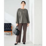 【イージーケア/洗える/ストレッチ】裏起毛美ラクるスッキリ見えストレートパンツ | a.v.v【WOMEN】 | 詳細画像4 