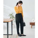 【イージーケア/洗える/ストレッチ】裏起毛美ラクるスッキリ見えテーパードパンツ | a.v.v【WOMEN】 | 詳細画像17 