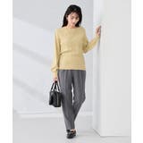 【イージーケア/洗える/ストレッチ】裏起毛美ラクるスッキリ見えテーパードパンツ | a.v.v【WOMEN】 | 詳細画像20 