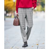 【イージーケア 洗える ストレッチ】裏起毛美ラクるスッキリ見えチェックテーパード… | a.v.v【WOMEN】 | 詳細画像1 