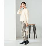 【イージーケア 洗える ストレッチ】裏起毛美ラクるスッキリ見えチェックテーパード… | a.v.v【WOMEN】 | 詳細画像10 