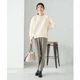 【イージーケア 洗える ストレッチ】裏起毛美ラクるスッキリ見えチェックテーパード… | a.v.v【WOMEN】 | 詳細画像8 