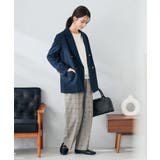 裏起毛美ラクるスッキリ見えチェックワイドパンツ | a.v.v【WOMEN】 | 詳細画像13 