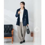 裏起毛美ラクるスッキリ見えチェックワイドパンツ | a.v.v【WOMEN】 | 詳細画像14 