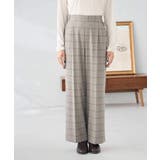 裏起毛美ラクるスッキリ見えチェックワイドパンツ | a.v.v【WOMEN】 | 詳細画像15 