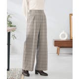 裏起毛美ラクるスッキリ見えチェックワイドパンツ | a.v.v【WOMEN】 | 詳細画像4 