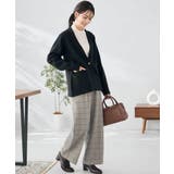 裏起毛美ラクるスッキリ見えチェックワイドパンツ | a.v.v【WOMEN】 | 詳細画像5 