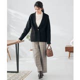 裏起毛美ラクるスッキリ見えチェックワイドパンツ | a.v.v【WOMEN】 | 詳細画像6 