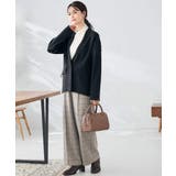 裏起毛美ラクるスッキリ見えチェックワイドパンツ | a.v.v【WOMEN】 | 詳細画像7 