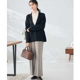 裏起毛美ラクるスッキリ見えチェックワイドパンツ | a.v.v【WOMEN】 | 詳細画像8 