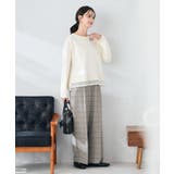 裏起毛美ラクるスッキリ見えチェックワイドパンツ | a.v.v【WOMEN】 | 詳細画像9 