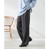 ダークグレー | 【洗える】ツイード美ラクるスッキリ見えワイドパンツ | a.v.v【WOMEN】