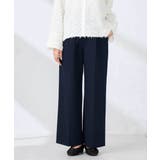 ネイビー | 【洗える】ハイウエストワイドパンツ | a.v.v【WOMEN】